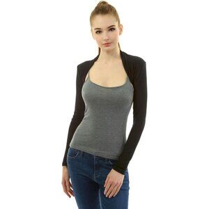 Women Long Sleeve Bolero Shrug Cropped Open Front Cardigan Jacket